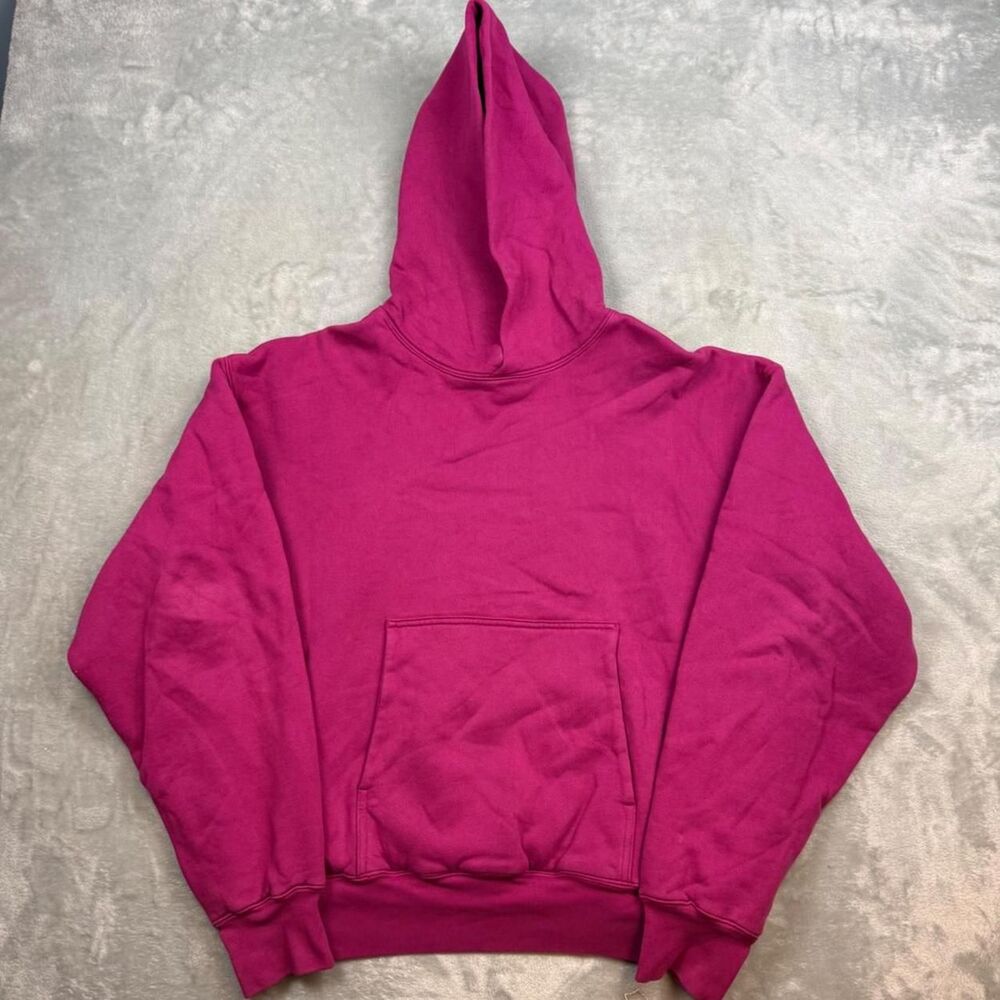 Yeezy Men's Pink and Purple Hoodie